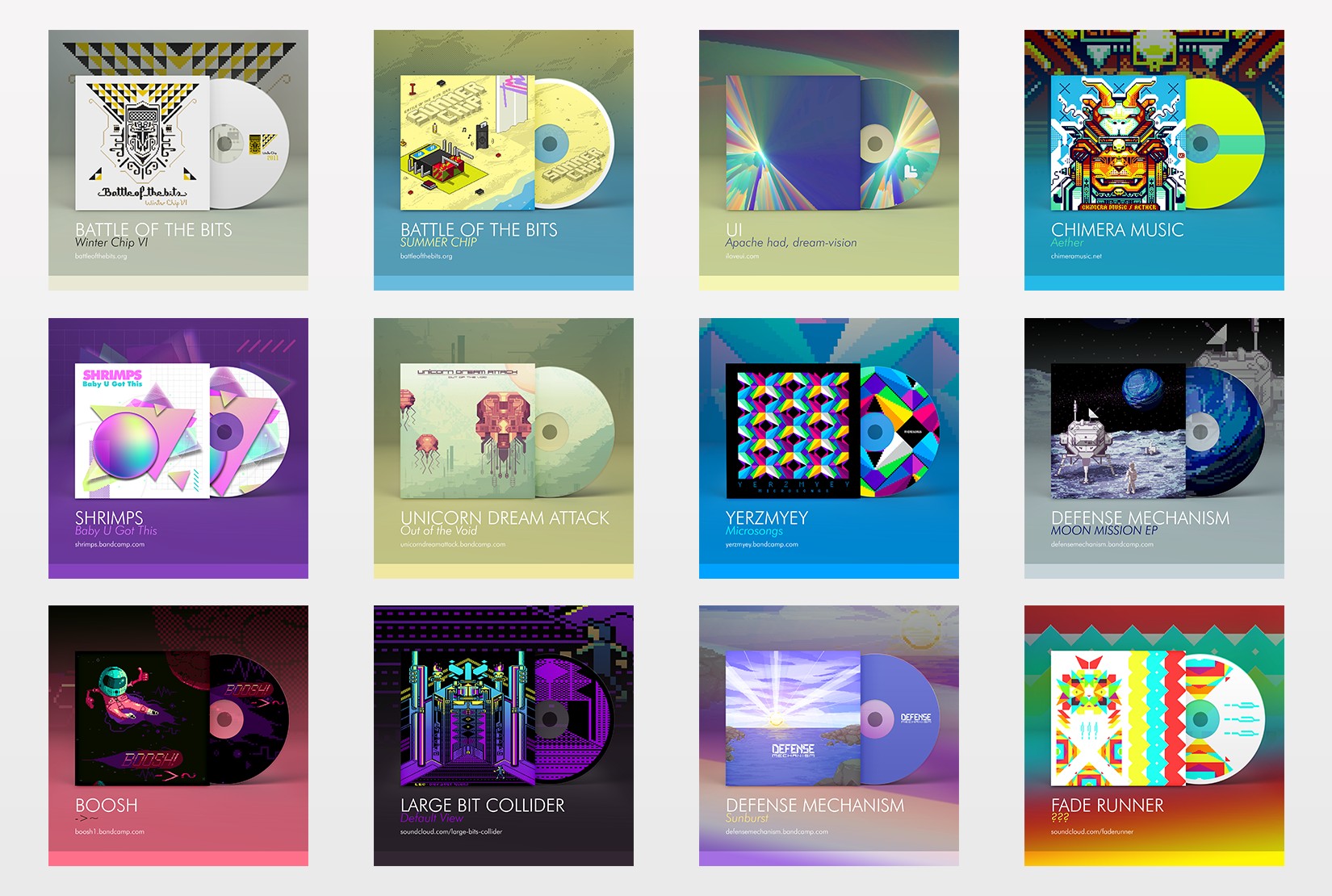 Some of the designs done over the year